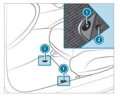 Installing/removing the floor mats